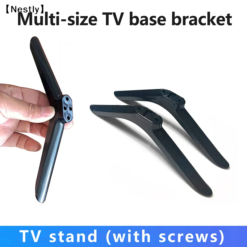 1Pair Base Televisions Tabletop Base Stand Legs Pedestal Stand Replacement Mount Leg Plastic Legs Feet Pedestal Foot〔Nest〕