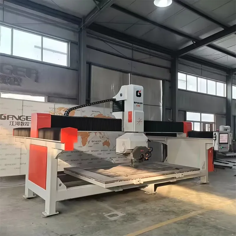 5 Axis Bridge Cutting Machine with Rotation (A 0-90°/C 0-360°), Multi-Angle Cutting, for Marble/Quartz/Artificial Stone