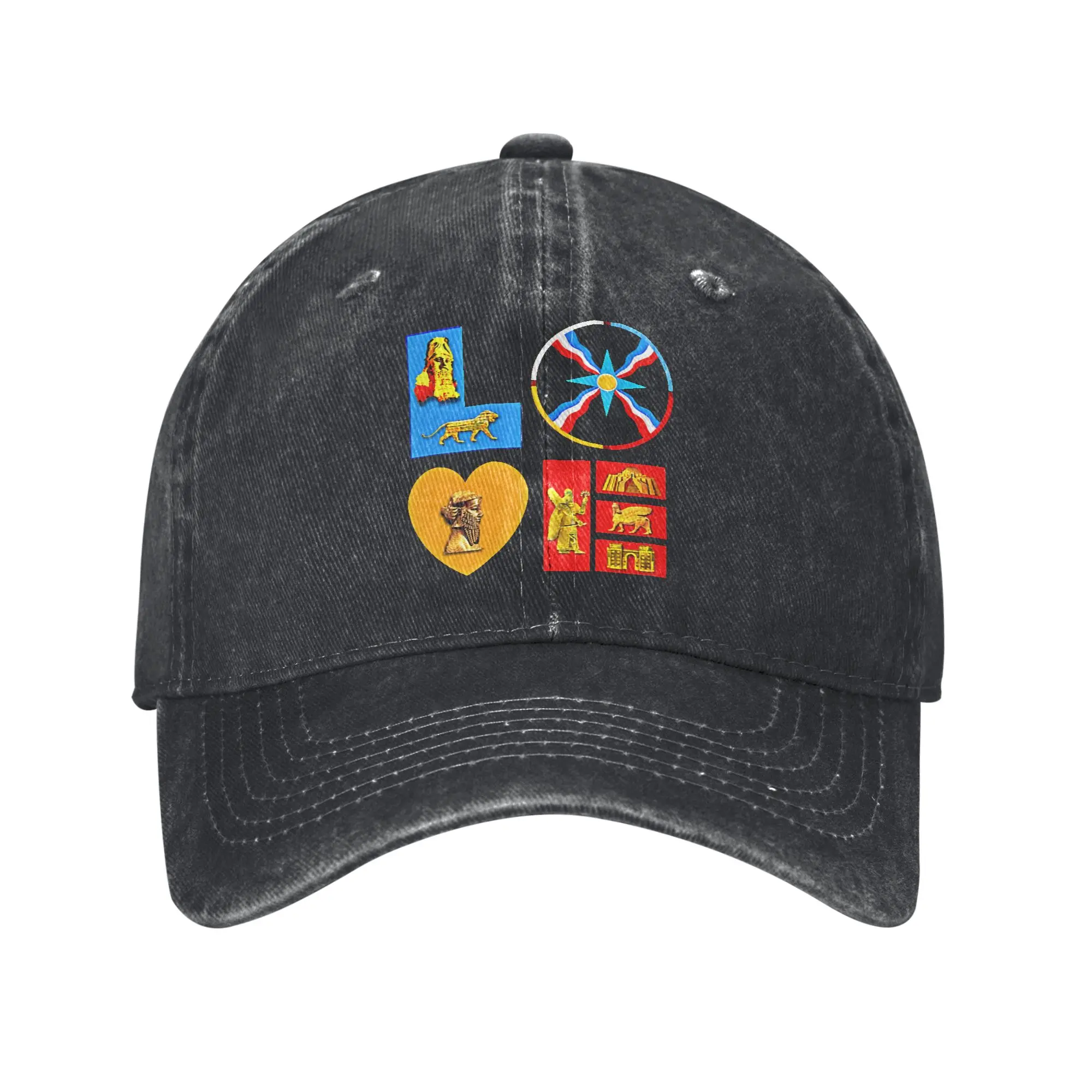Assyrian Love  Merch Baseball Caps Unisex Casual  Hats Cap Adjustable Trucker Hats Snapback Cap