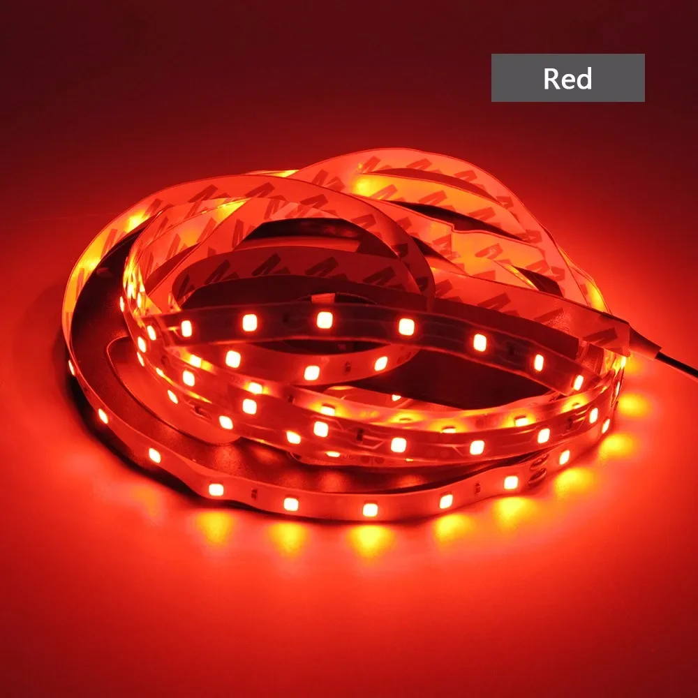 Red 5V USB Charing Led Strip Lights Tape For Smart TV Backlight For Gaming Room Decoration Home Bedroom Room Decor Lighting Lamp