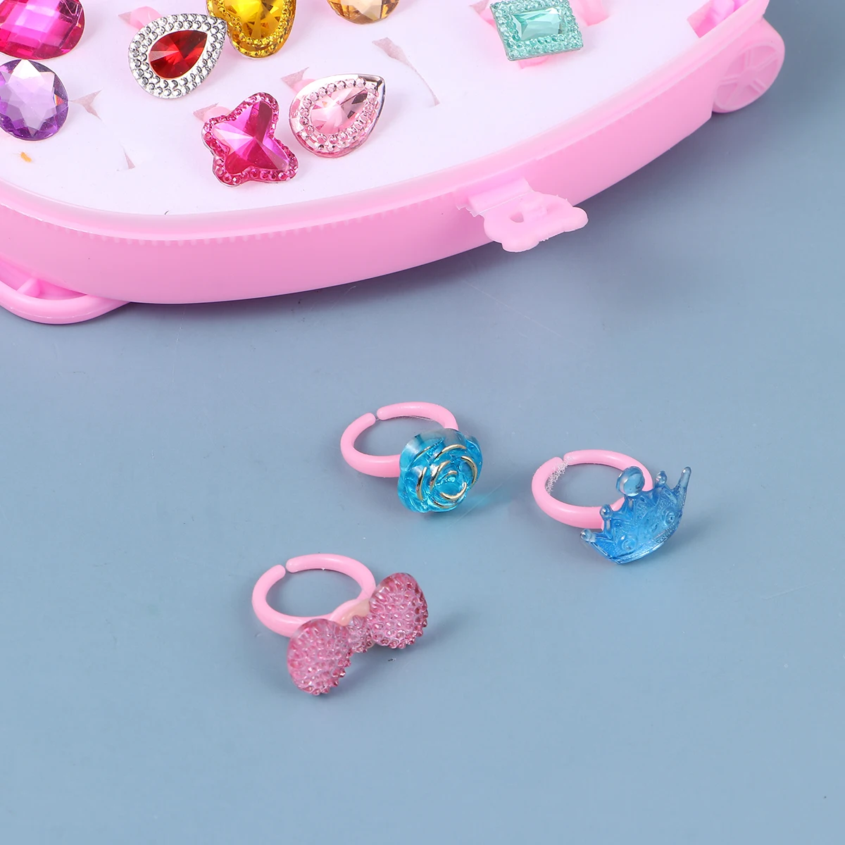 

20 Pcs Bright Diamond Ring Rings Toy Kid Little Girl Resin Funny Colorful Child