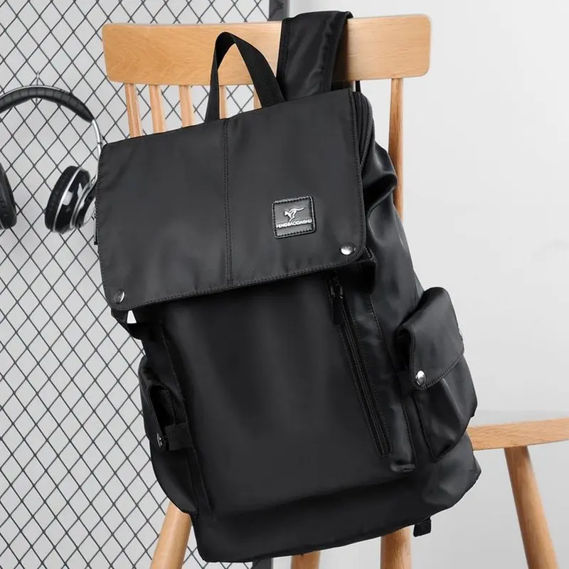 Unisex Oxford Cloth Backpack High School Student Large Capacity University Business Fashion Reflective Strip School Bag