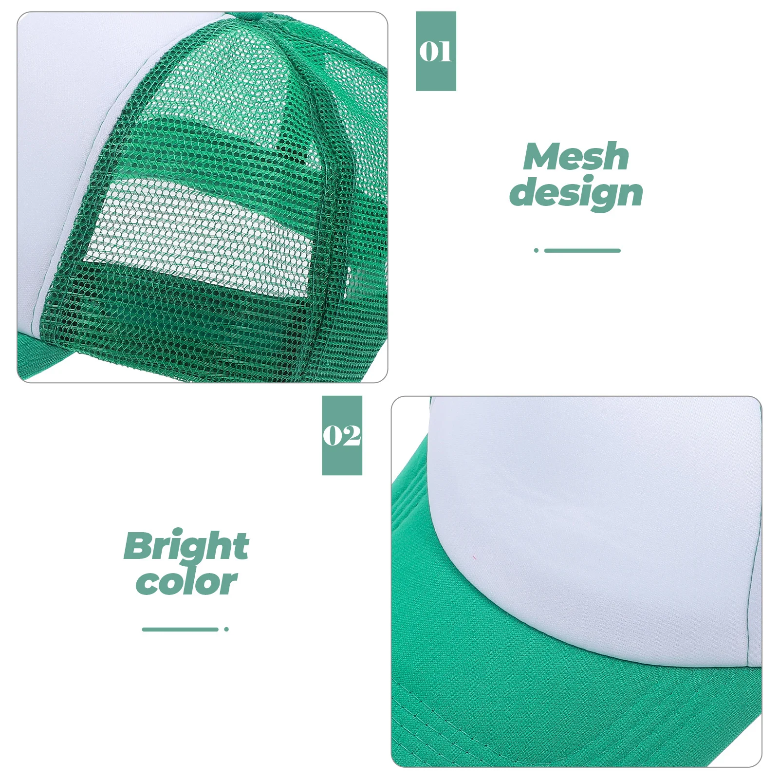 

10 Pcs Outdoor Blank Mesh Baseball Cap Men and Women Sport Pvc Heat Transfer Hats