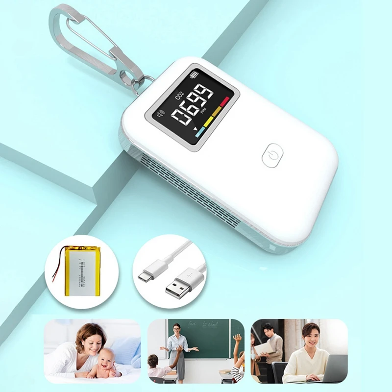 Mini CO2 Detector Infrared CO2 Monitor Fit For Travel Home Indoor,You Can Use Anywhere