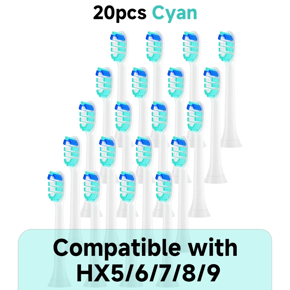 

Совместим с PHILIPS HX6231 HX6250 HX6252 HX9334 HX6253 HX6530 HX6064 Звуковая электрическая вакуумная зубная щетка с насадками с мягкой щетиной