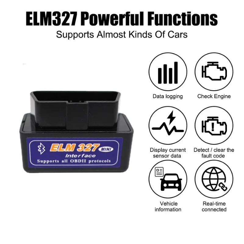 2026 المحمولة Bluetooth5.1 ELM327 V2.1/V1.5 Obd2 الماسح الضوئي أداة تشخيص السيارة رمز القارئ أداة لنظام أندرويد/IOS/ويندوز #2