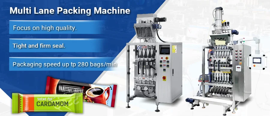 Automatic Vertical Multi Lane 4 Side Sealing Packaging Machine Sachet Glucose Electrolytes Powder Packing Filling Machine