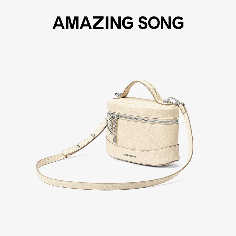 Amazing Song 2025 Pudding Bag Small Leather Commuter Fashion Single Shoulder Crossbody Bucket Bag Makeup Bag for Women