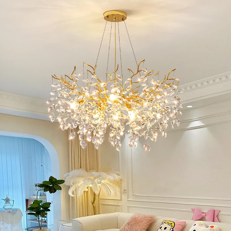 

home decorationPendant lights, luxury crystal living room chandelier, bedroom Pendant lamp, ceiling light, indoor lighting