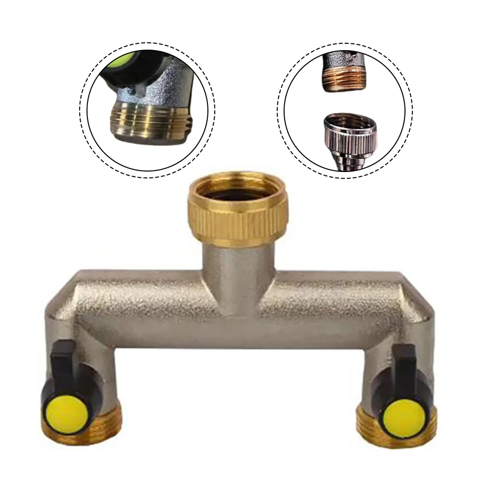 Bewateringsgereedschap Connector 2-weg waterverdeler Badkamerarmaturen Bidirectionele uitloop Innovatief ontwerp voor krappe ruimtes