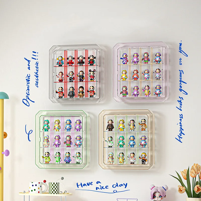 

Clear Display Case for Figures Wall Mounted Acrylic Blind Box Storage Box Dust Proof Display Cabinet Organizer for Action Figure