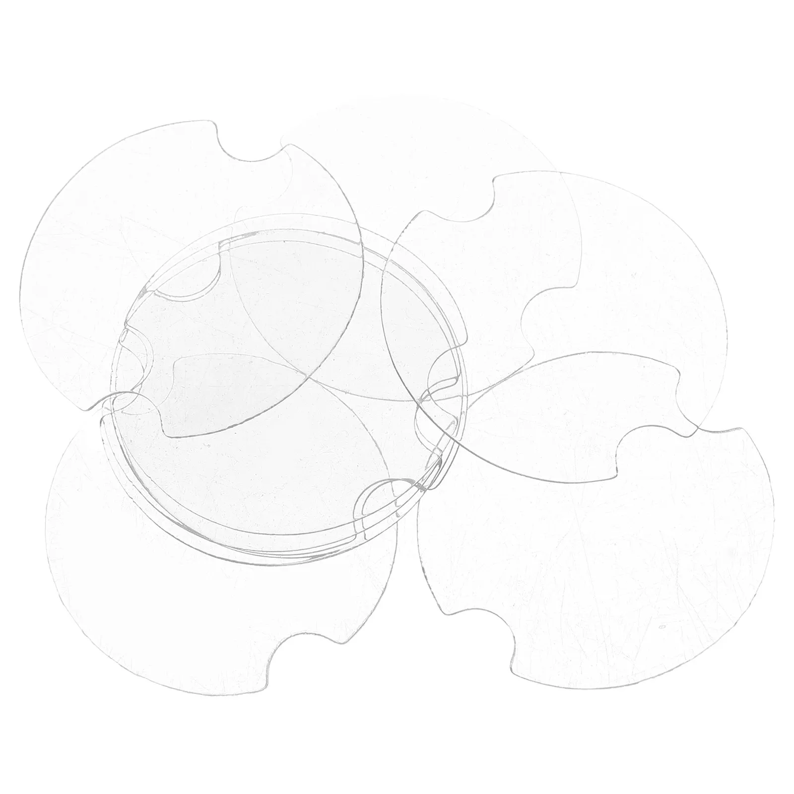 

10Pcs Plastic Round Ring Display Stand Sheets Jewelry Organizer Holder Clear for Retail Shows Photography Prop