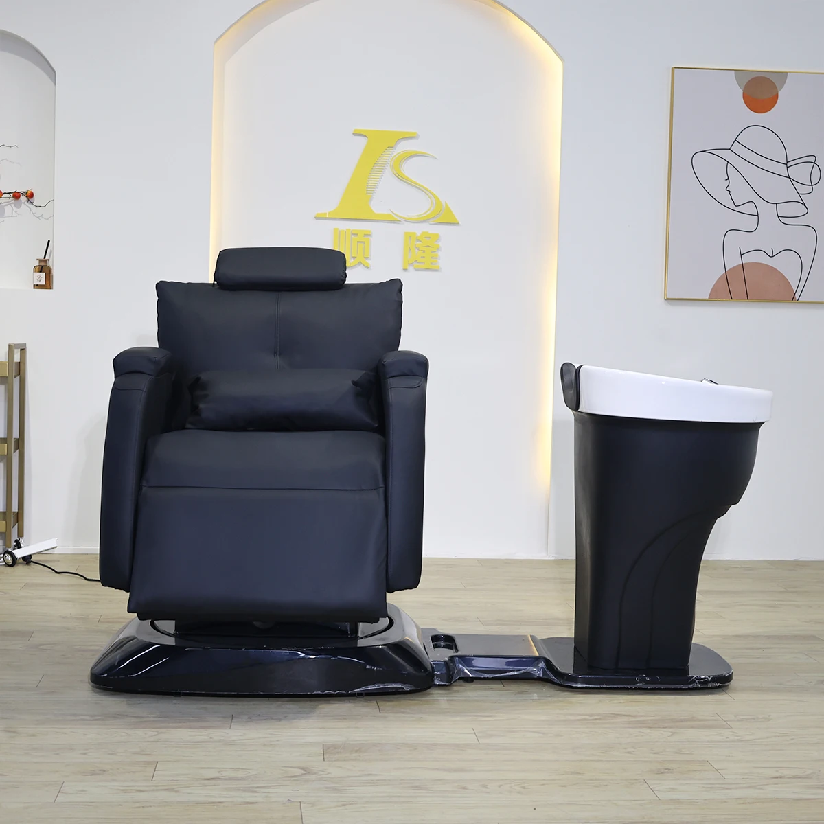 سرير تدفق كهربائي خاص قابل للدوران من بيوتي، سرير شامبو لعلاج الشعر المشاهير على الإنترنت