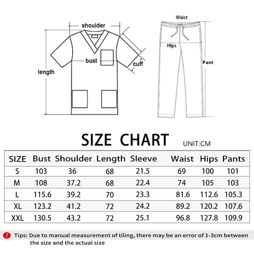Imagen 2 del producto Ropa de trabajo de esteticista Multicolor, uniformes quirúrgicos médicos, uniforme de médico y enfermera para mujeres, conjunto de batas de dentista, accesorios de enfermería