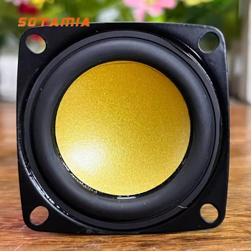 SOTAMIA 2PCS 2 Inch Full Range Speaker 4 Ohms 5 Watts Bronze Basin with Rubber Edge DIY Bluetooth Audio Speaker 53 Mm