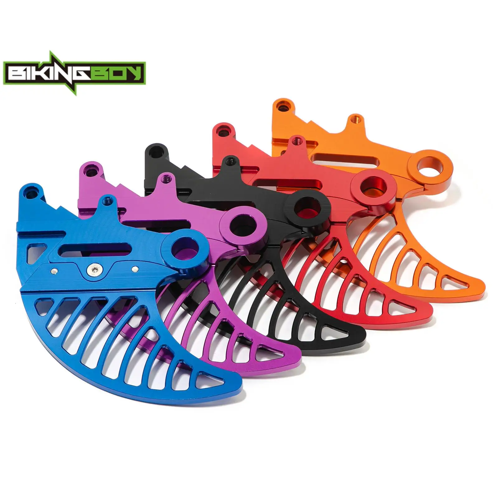 BIKINGBOY For Talaria Komodo Rear Dual Caliper Mount & Shark Fin Fisk Guard Crash Cover Pad Protector Electric Dirt MX Off-Road