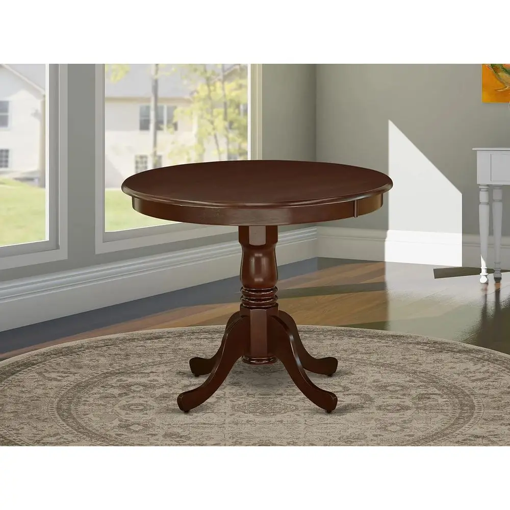ANT-MA-TP Antique Dining Room Tale - a Round kitcen Tale Top witPedestal a, 36x36 Inc, Maany