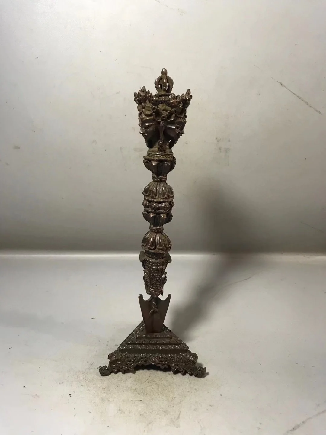 

Collection of Tibetan supplies tantric apparatus Vajrayana bronze Ba Pu pestle Matou Ming Wang Vajrayana large.