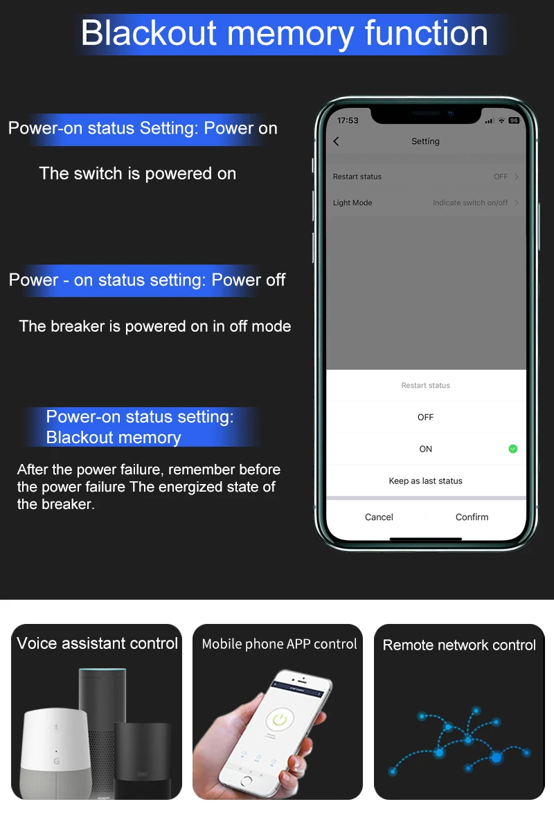 Tuya Mini Smart Switch WiFi 1-2-3-4-Gang-Schalter 16A, kompatibel mit Alexa und Google Assistant Sprachsteuerung – Detail 4