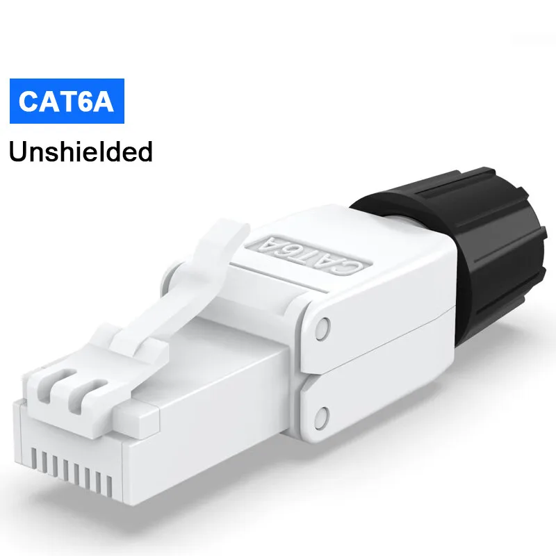

Rj45 Shielded Field Connector Termination Plug For Cat6a 22awg-24awg 2000mhz 40g Tool-free Solid Installation Lan Cable
