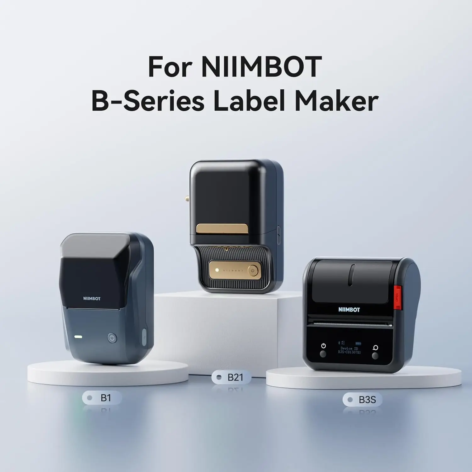 NiiMBOT White Round Color Label Sticker Self-adhesive Paper Thermal Waterproof Digital Number Cake Sealing Roll f B21 B1 Printer