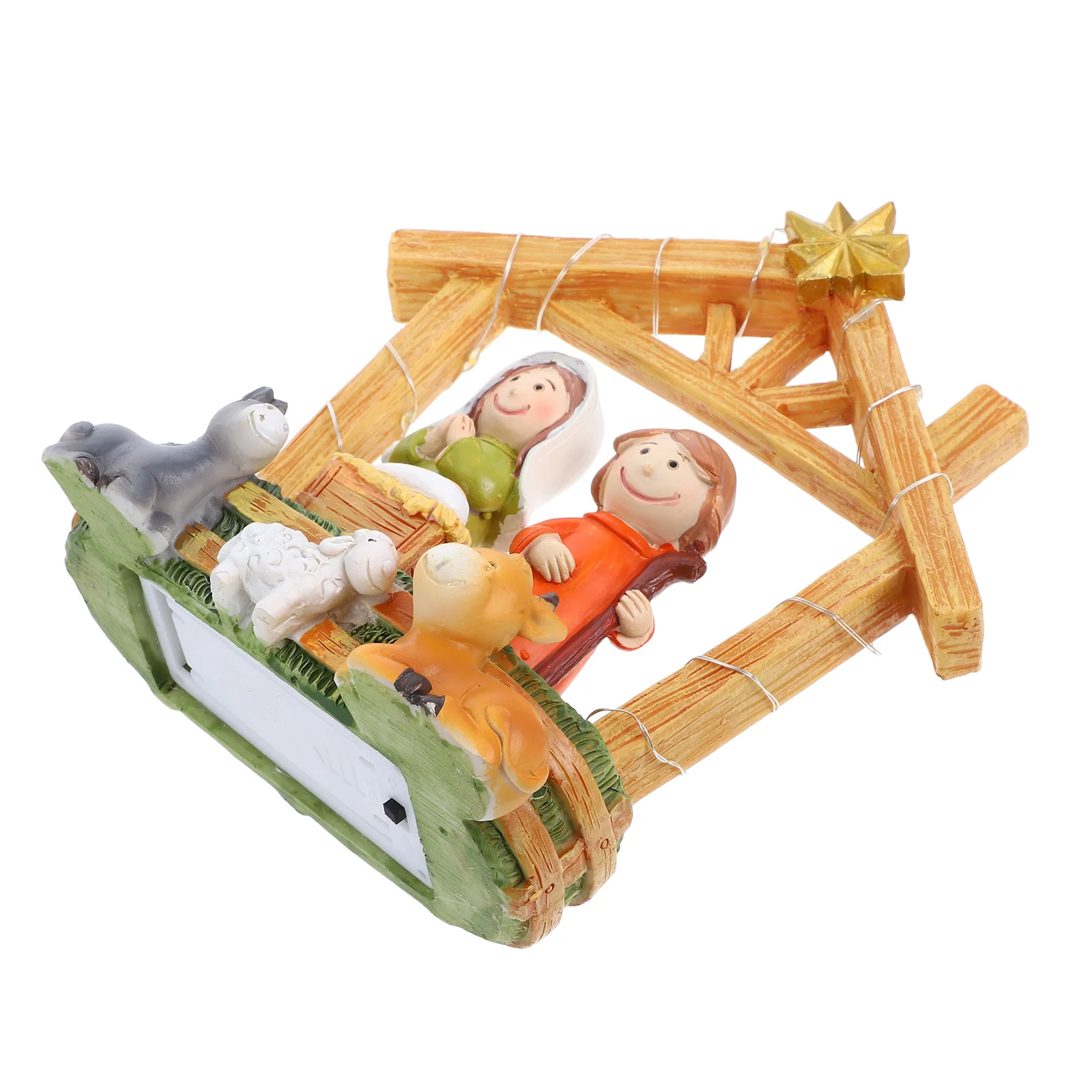 

Nativity Ornaments Jesus Christmas Decorations Desktop Adornment Without Christian for Tree Scene Figurines Lights Church