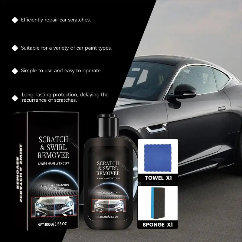 Car Scratch Repair Paste Car Scuff Removal Swirl Remover Car Scratch Repair Kit Repair Paste Car Scratch Eraser Paint Correction