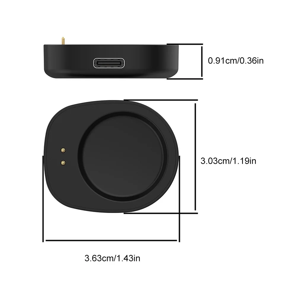 Adattatore per caricabatterie Adattatore di ricarica USB C Dock di ricarica Convertitore magnetico Convertitore per caricabatterie per Amazfit Balance A2286/T-Rex 3 A2322