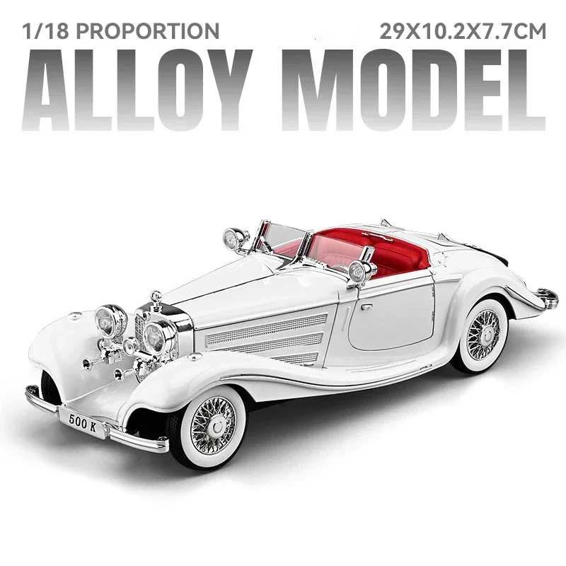 1:18 Scale 500K Pull Back Car with Sound and Light, Alloy Model Car, Diecast Toy Vehicle Boys Gift, Collectible Metal Cars