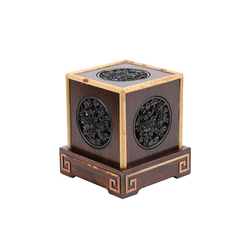 

New bamboo incense burner, back incense box creative ornament aromatherapy burner
