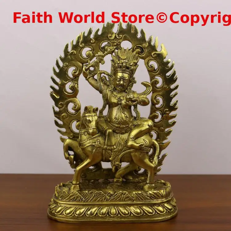 50% off coppper carving Buddha statue Tibetan Buddha Mother palden Lhamo for Buddhism temple monk buddhist altar family worship