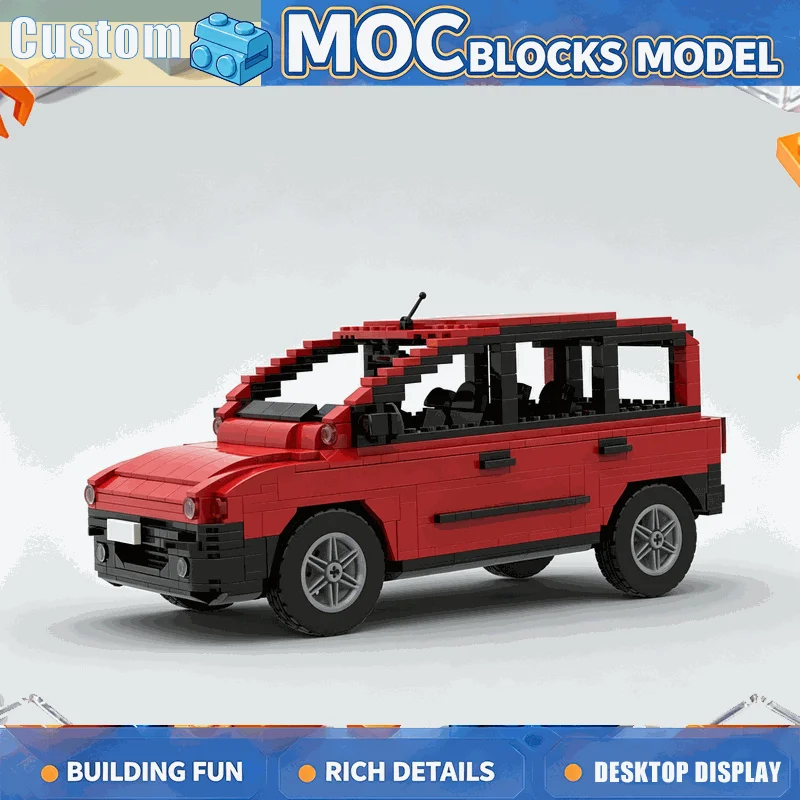 847PCS Compact Family Minivan Car Model Building Blocks DIY Assembly Creative Educational Toy Collection Display Home Decor Gift