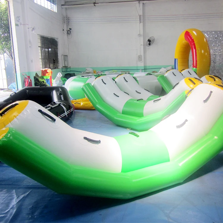 Quality Assurance Inflatables Water Games Customized Double Tubes Inflatable Water Seesaw