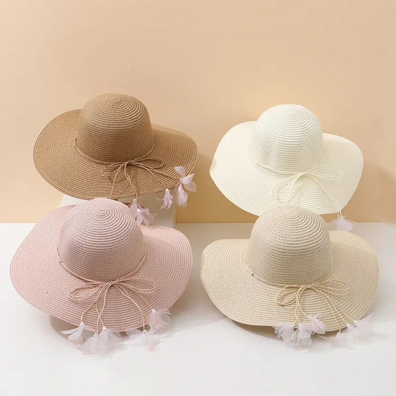 

Straw Hat For Women Summer Sunshade Beach Hat Seaside Outing Large-brimmed Hat Trendy Sunshade Hat
