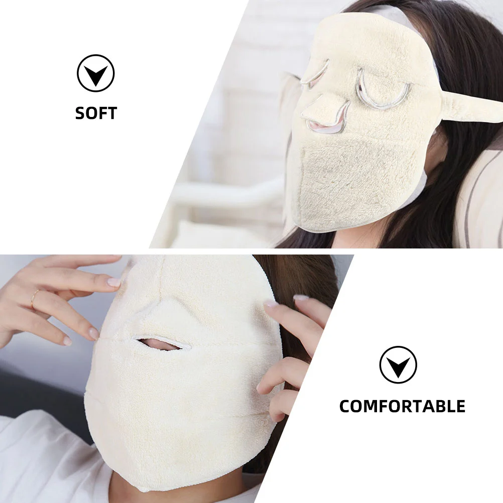 3 قطعة ترطيب تبييض منشفة الوجه المرجان الصوف الساخن الباردة ضغط قناع العناية بالوجه الجمال الجلد قناع الوجه المناشف #3