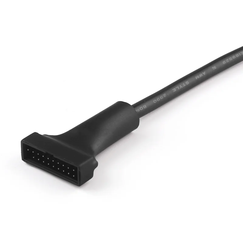 Lingable 19 20 Pin USB 3.0 Male To 9 Pin USB 2.0 Female Motherboard Mainboard Header Adapter Cable 15CM for Computer Case