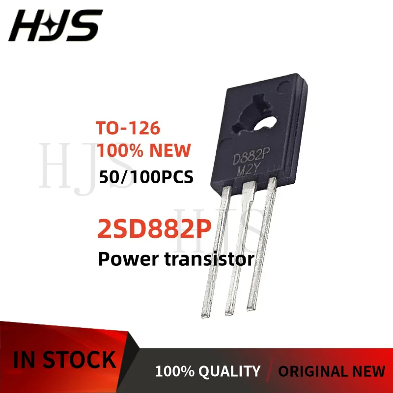 50/100PCS 100% new and quality 2SD882P D882P 2SD882 TO-126 Power transistor/triode In Stock