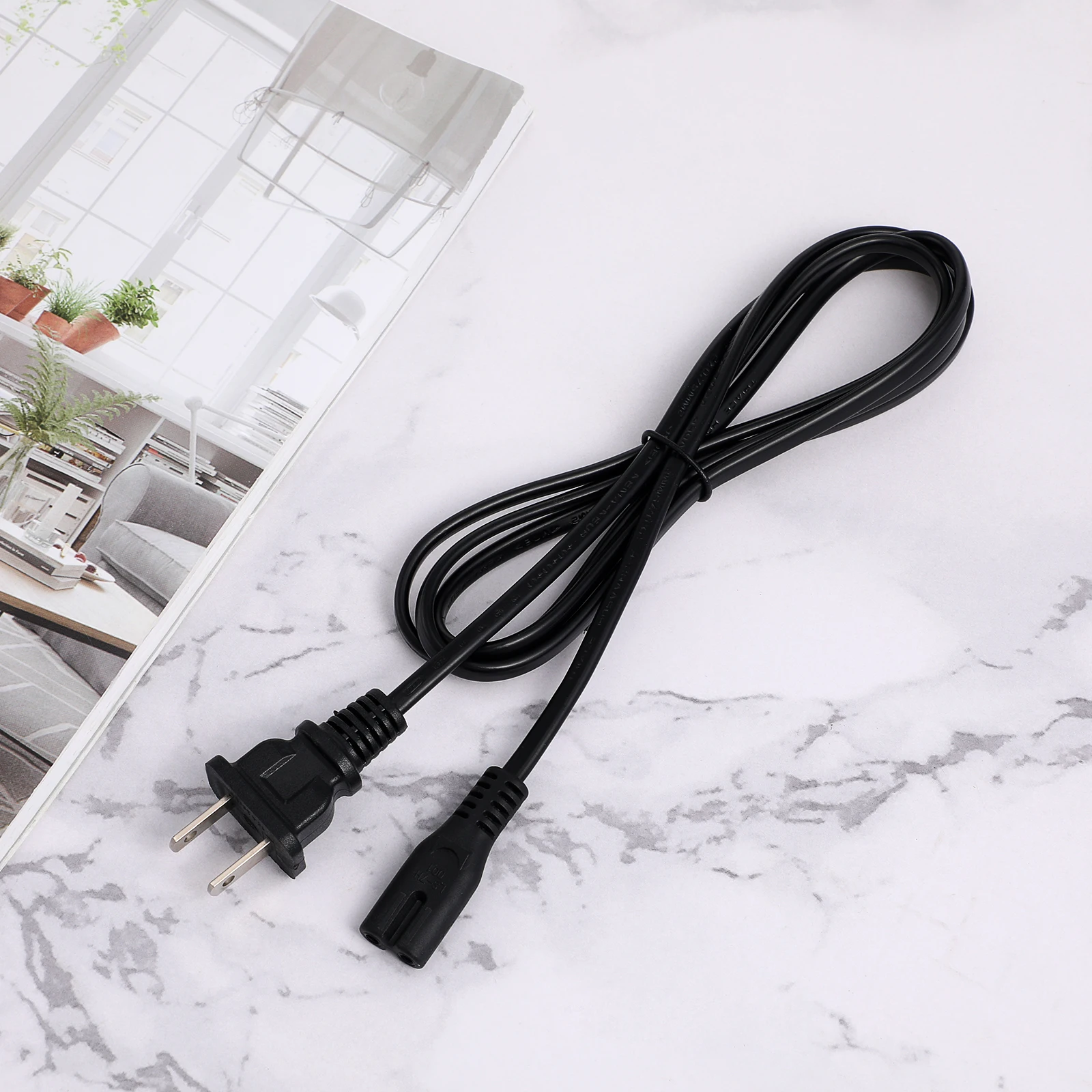 

10 шт., сменный кабель переменного тока с 2 зубцами для провода лампы, удлинитель шнура питания, шнур электроприбора, вилка стандарта США