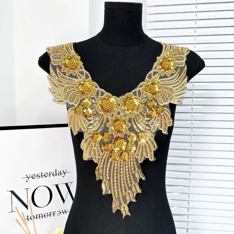 DIY Sequin Embroidered Apparel and Accessories Party Evening Dress Decoration Clothes Accessories Clothing Sewing Sticker
