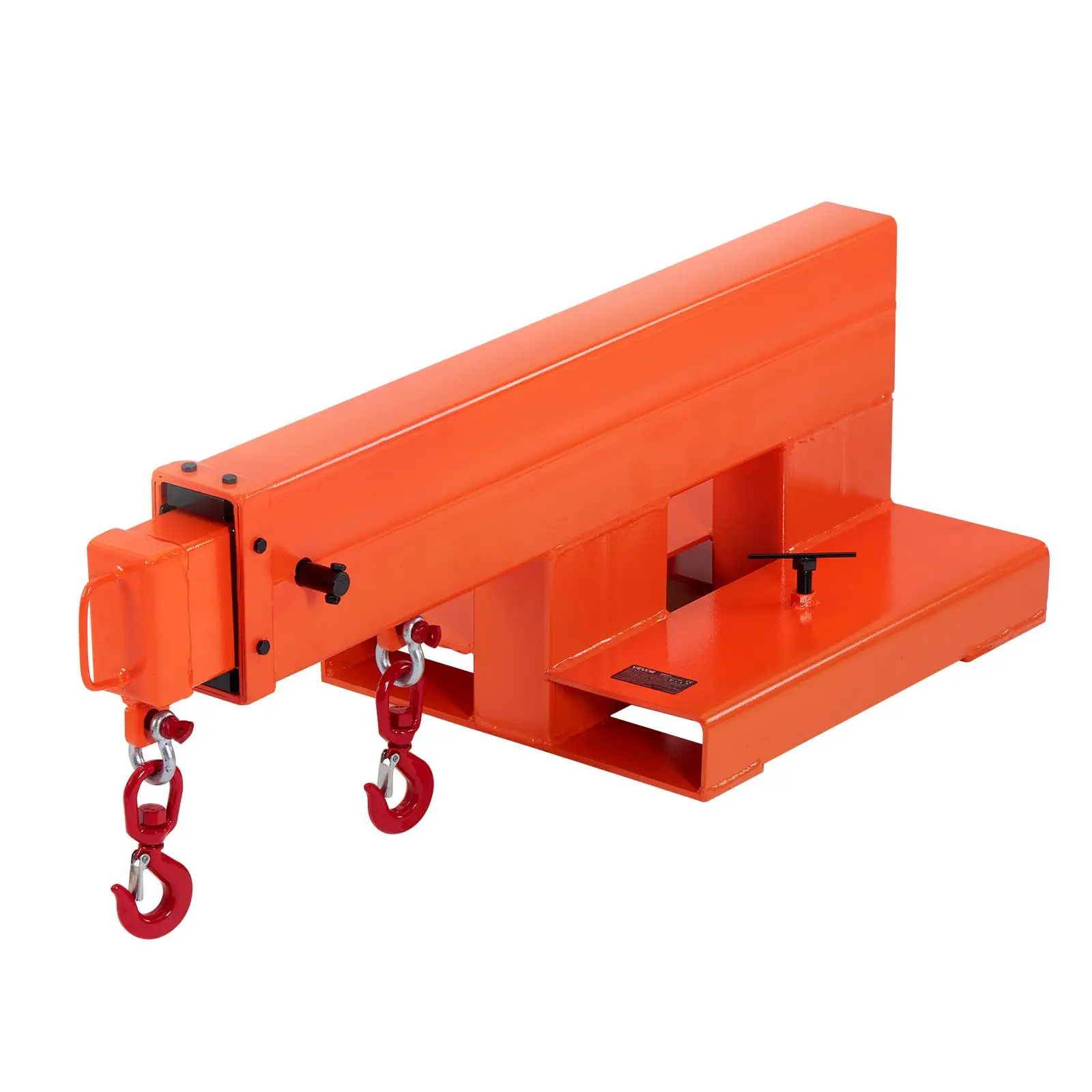 VEVOR Forklift Jib Boom Crane, 5500 lbs Capacity, Forklift Mobile Crane Lifting Hoist with 2 Hooks, Manual Telescopic