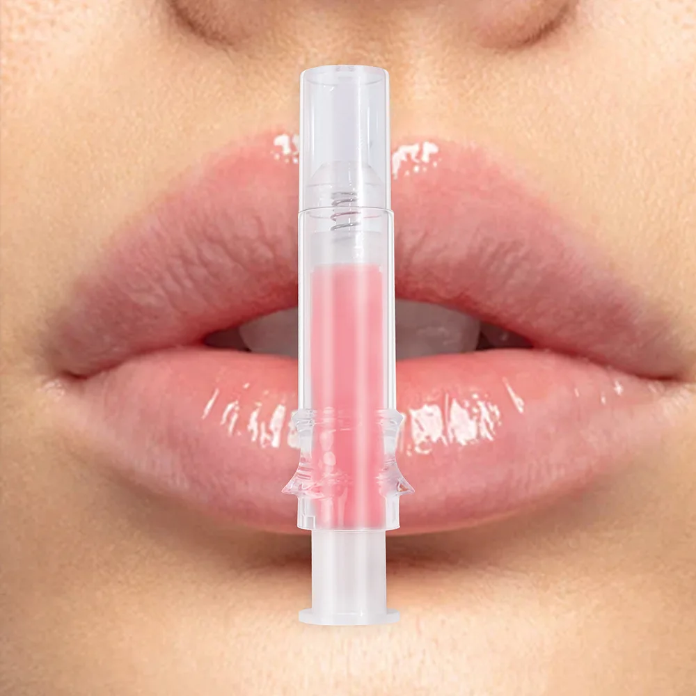 Bálsamo labial de recipiente exclusivo, maquiagem labial, hidratante, cosméticos de brilho labial de marca própria Claro