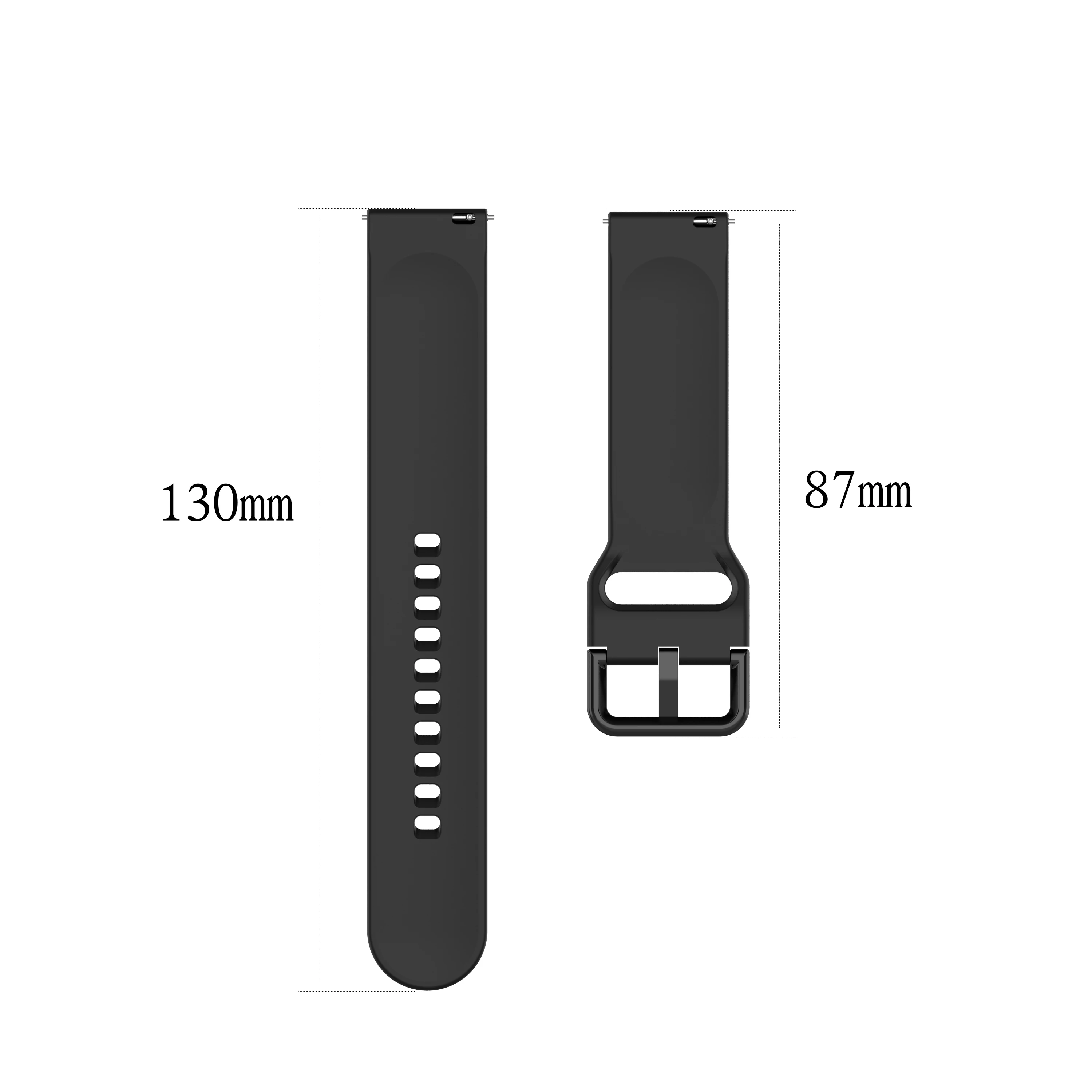 Cinturino universale in morbido silicone da 22 mm per Huami Amazfit Bip 5 / Bip5 Unity per Xiaomi Redmi Watch 5 Active 5 Lite
