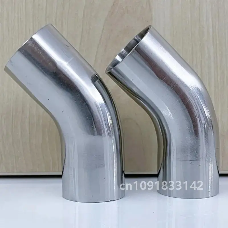 Automobile Exhaust19/25/38/51/63/76Mm Pipe Outer Diameter Butt Welding 45 Degree Elbow 304 Stainless Steel Sanitary Pipe Fitting