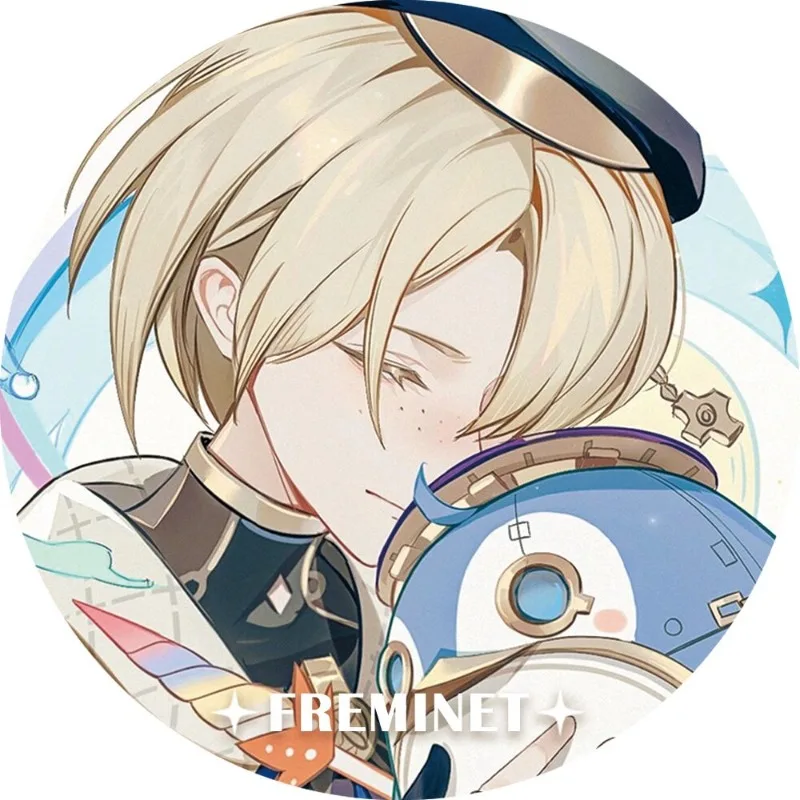 Genshin Impact Freminet Anime Badge Laser Card Cosplay Corners