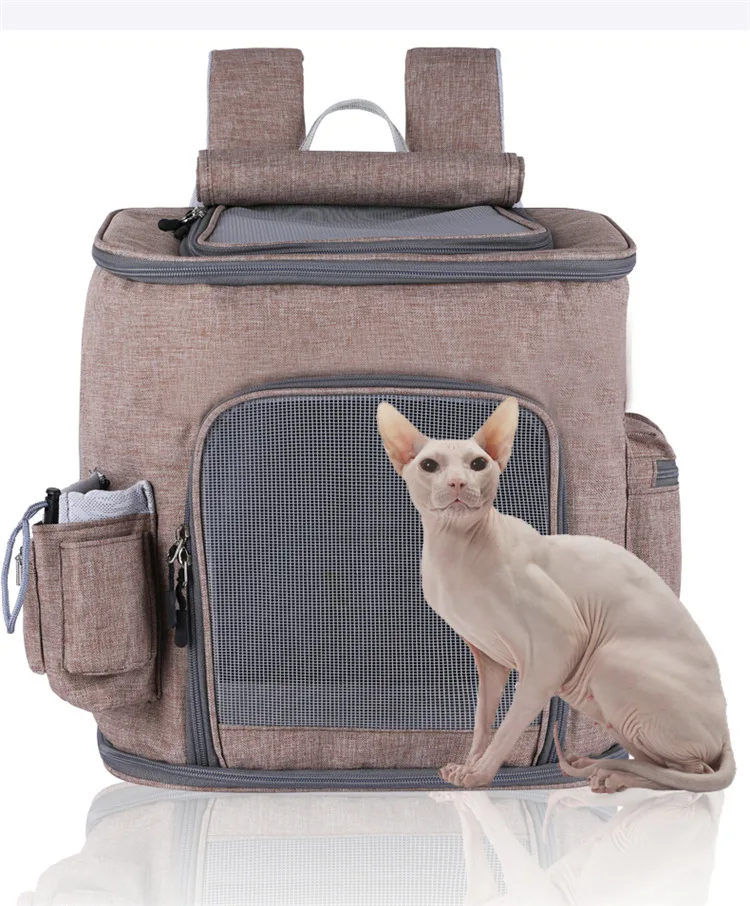 

Cat Backpack Breathable Large Cat Bag Portable High-capacity Shoulder Canvas Summer Cat Bag Dog Bag Pet Bag Carriers