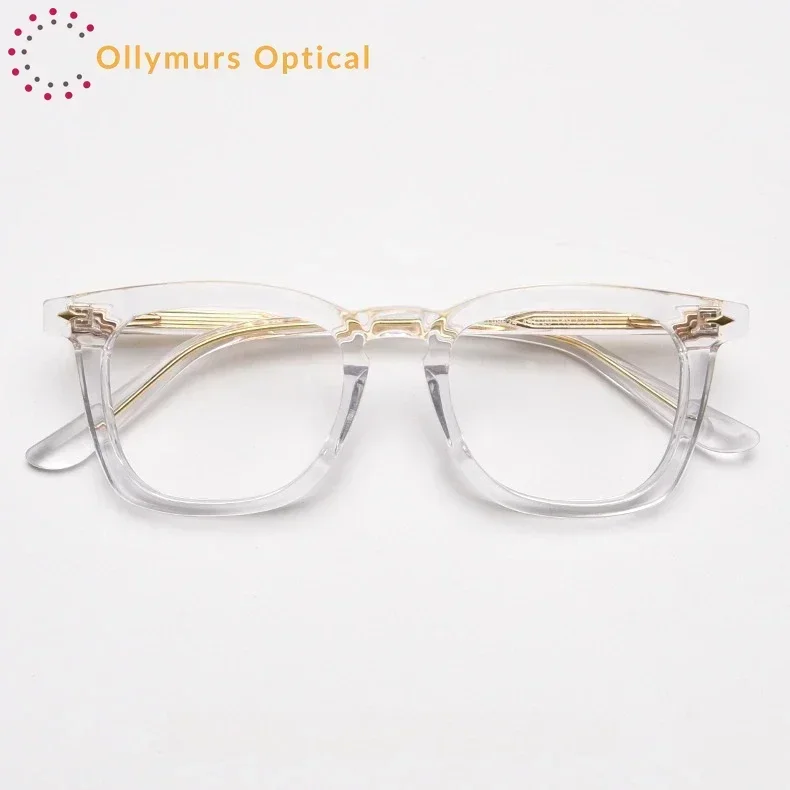 

Ацетатные очки для мужчин Ollymurs: роскошные модные и дизайнерские ретро-оправы для женщин, квадратные оправы для оптических очков по рецепту, оправы для очков