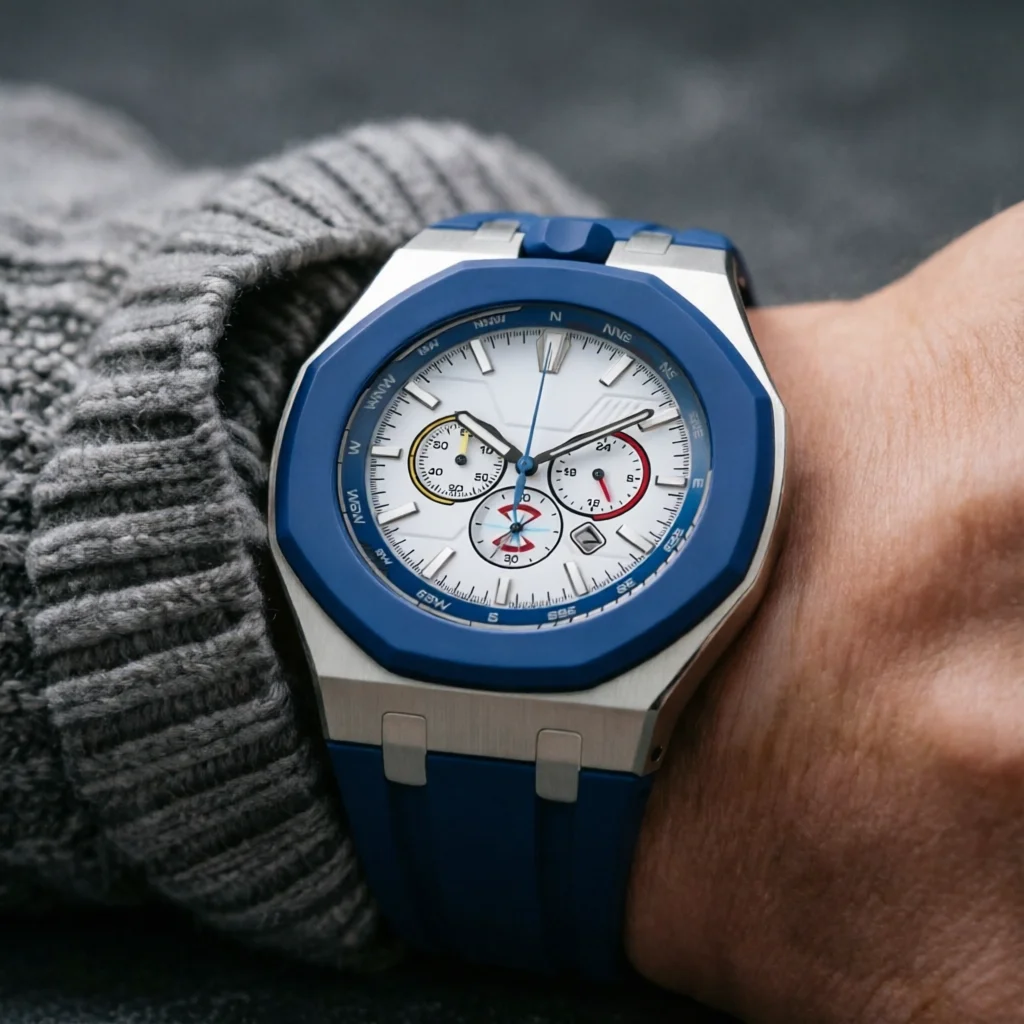 Luxuriöses Edelstahlgehäuse Silikonarmband Modifikations-Set für Swatch X AP Royal Pop Taschenuhr Umwandlung in Armbanduhr – Detail 1