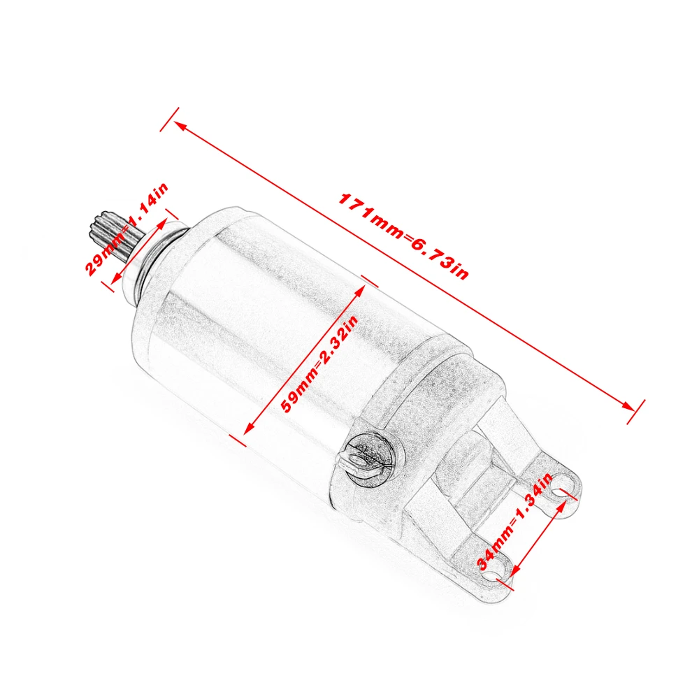 Starter Motor for Suzuki AN250 AN400 UH200 UH125 UH150 UH200 UC125 UC150 UX125 UX150 Epicuro Sixteen Burgman 125 150 200 250 400