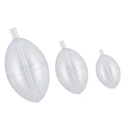 5pcs Fishing Clear Float Buoy Slip Bobber Strike Indicator PVC Plastic Oval Float Slip Cast Spin Surface Bubble Float Transparen
