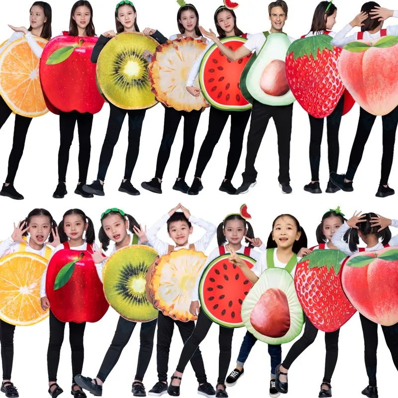 Creative Halloween Family Food Costume Grape Tomato Ketchup Hot Dog Burger School Stage Playful Dress up Clothing view 5
